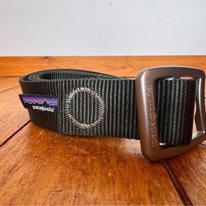 Patagonia Black Webbing Belt with Brushed Metal Buckle